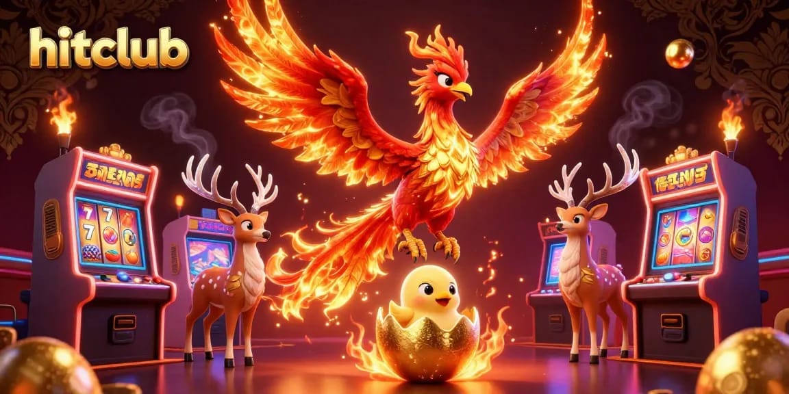Elevate your gaming with hitclub's exciting slot machines and vibrant phoenix in action.