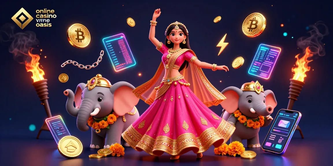 Experience thrilling games and winning action at online casino ohne oasis with vibrant characters and crypto elements.
