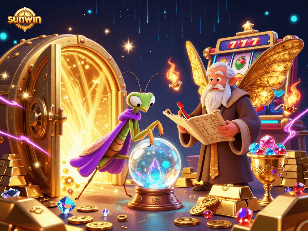 Spin the reels at sunwin with a magical scene of fortune tellers and treasures.