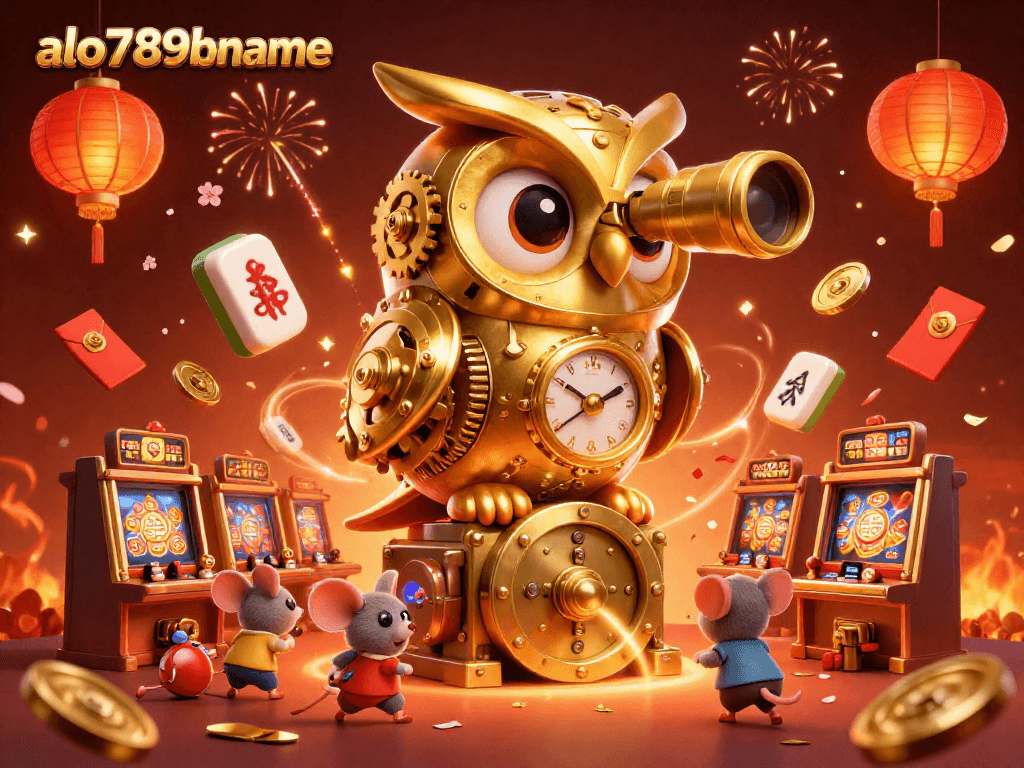 Experience the excitement at alo789bname with a bustling casino scene packed with colorful elements and lively characters.