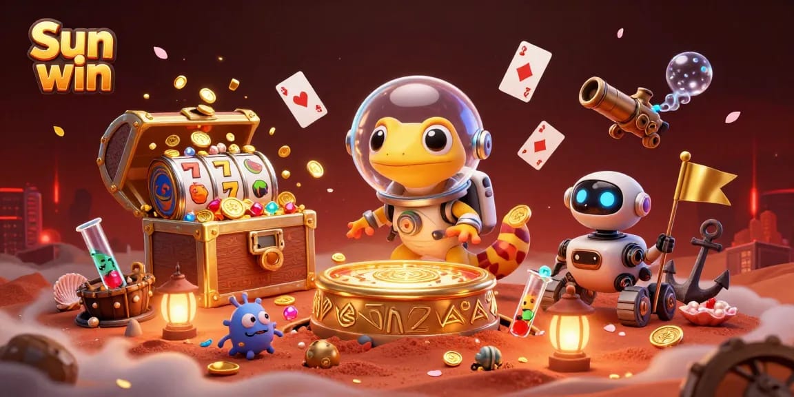 Spin for gold at Sun win with a Martian gecko in a vibrant casino adventure.