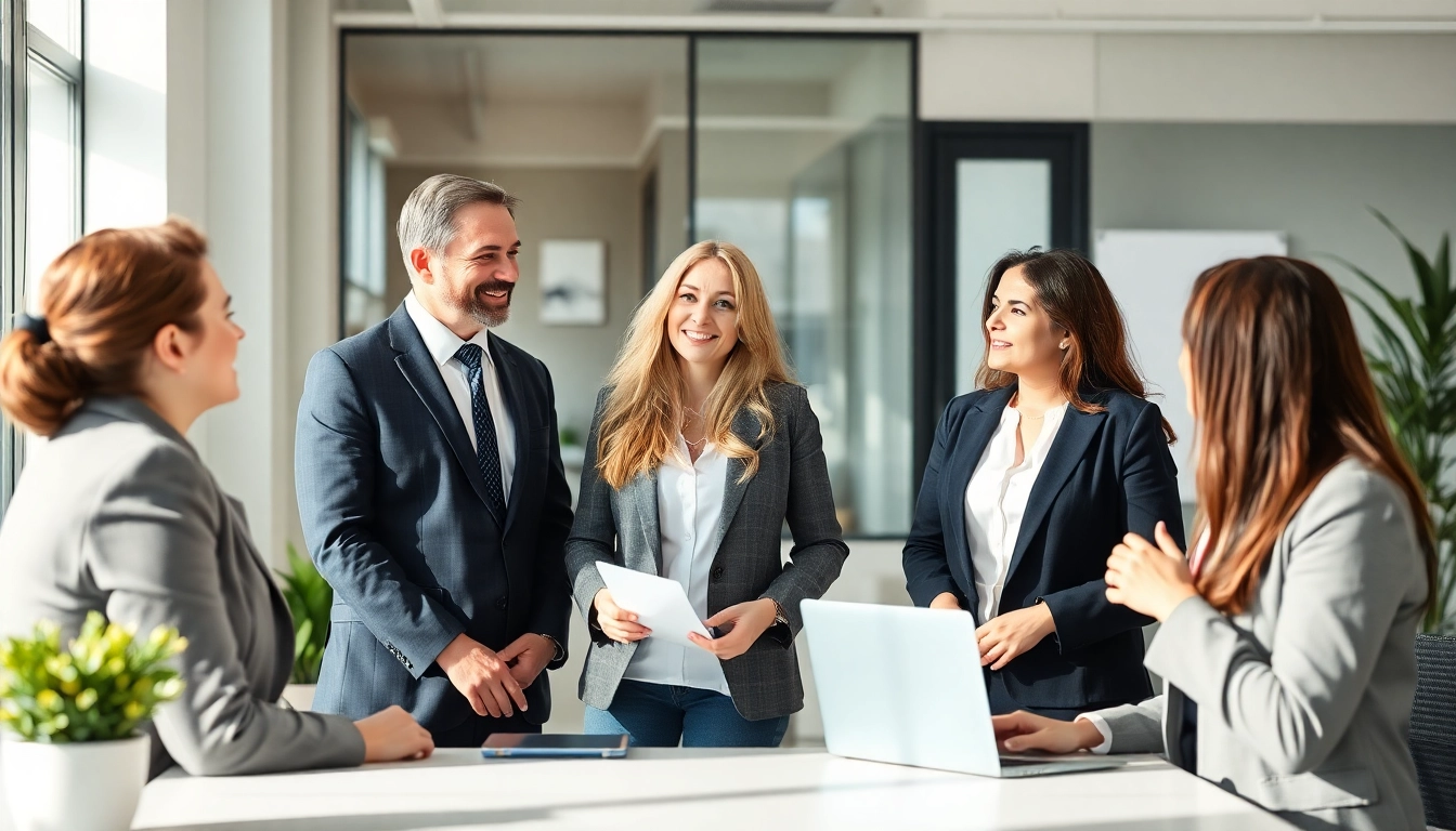 Immobilienmakler Frankfurt Preungesheim berät Kunden zu Immobilien im modernen Büro.