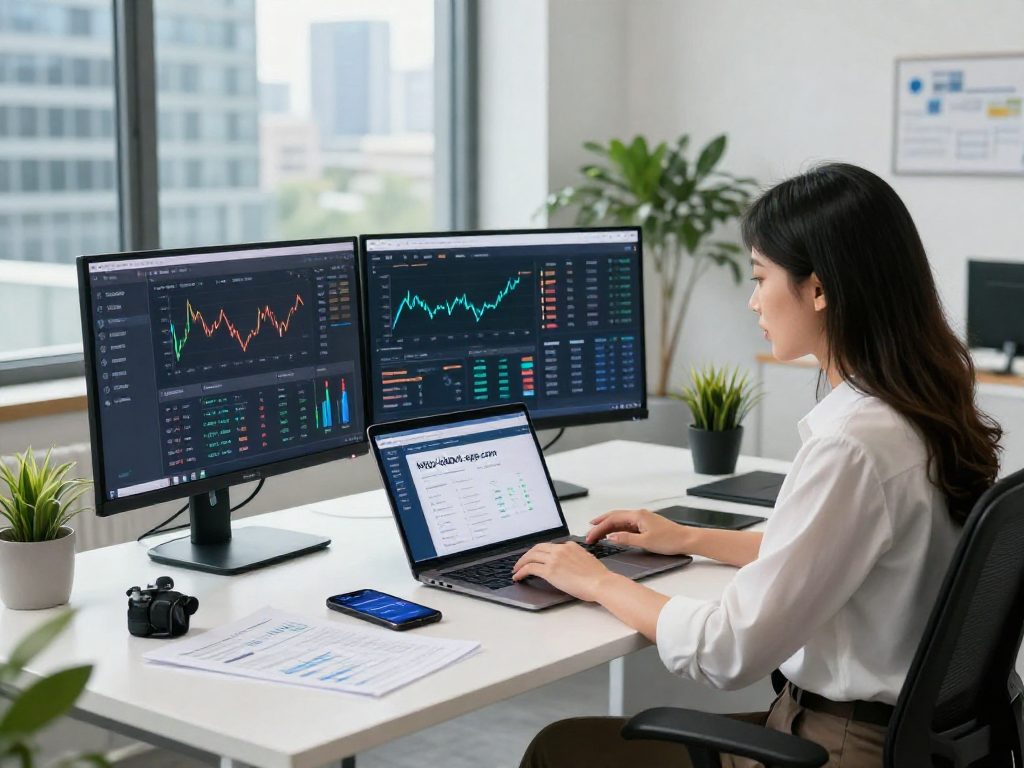 Dynamic workspace showcasing http://debet-app.com financial technology tools in a modern office environment.
