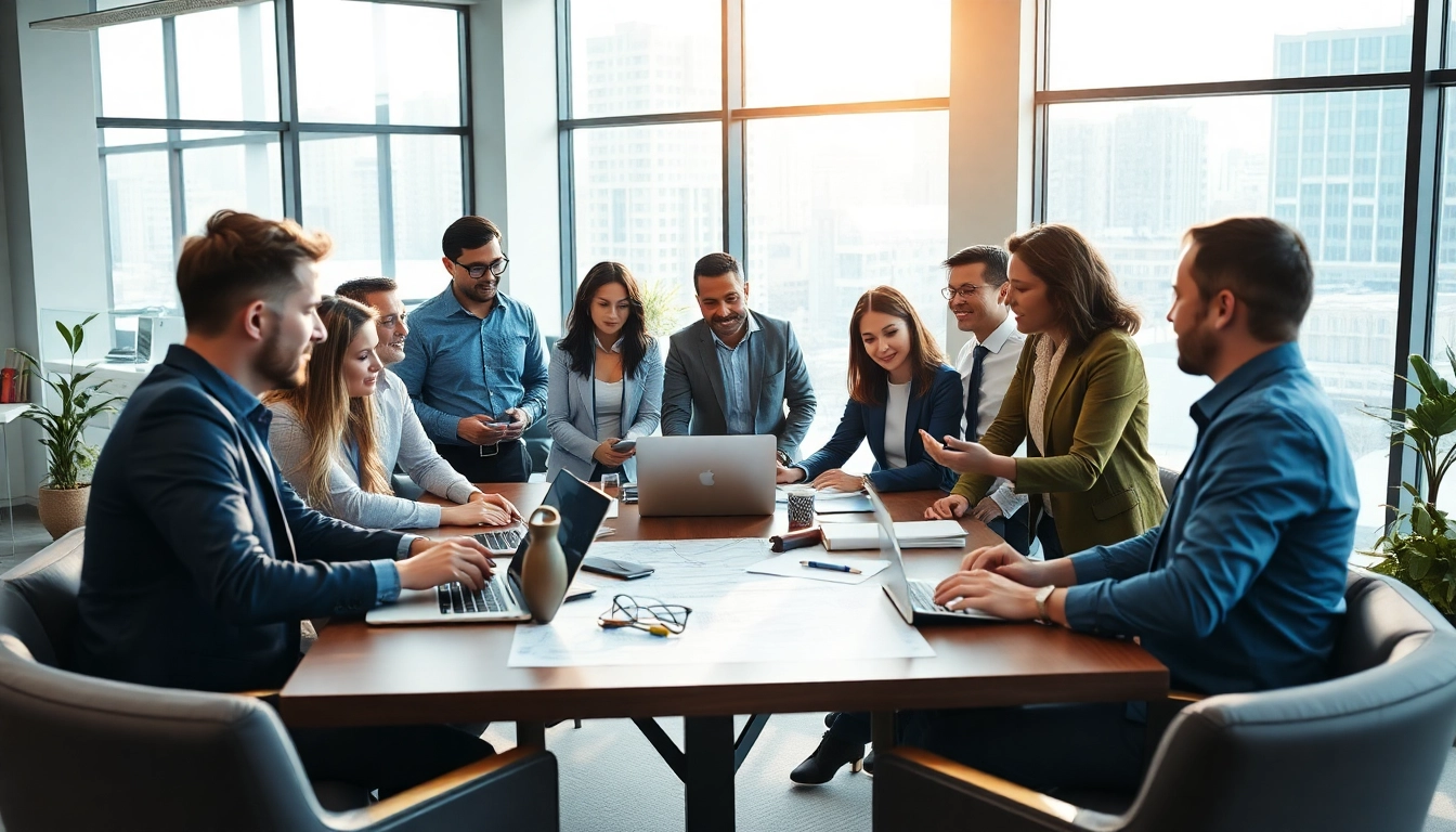 Headhunter Ingenieure in einem modernen Büro, die Expertise und Zusammenarbeit zeigen.
