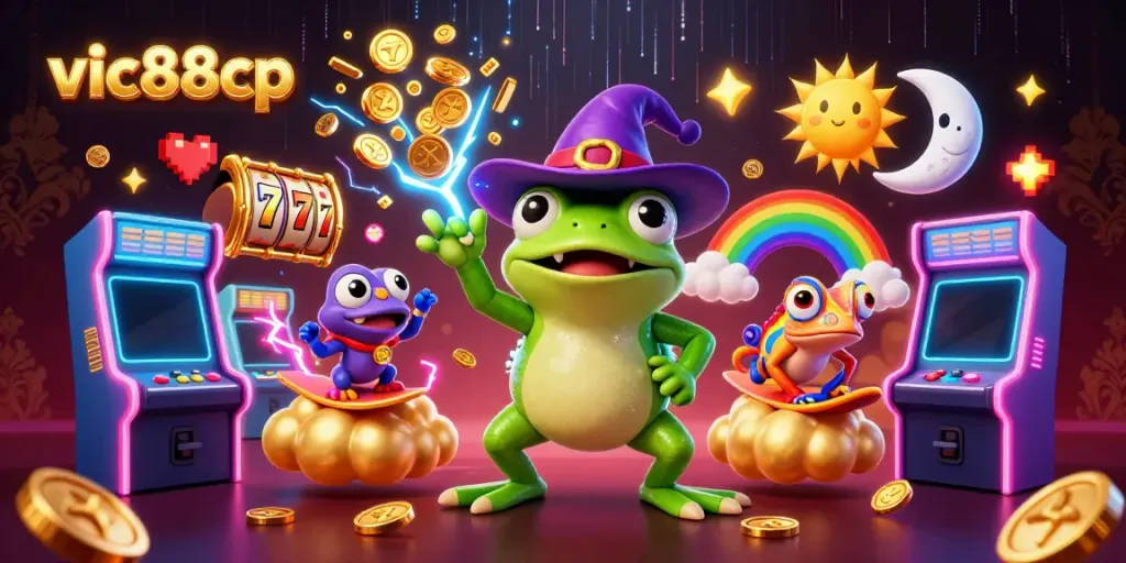 Experience the excitement of vic88cp with vibrant gaming elements and characters generating wealth.