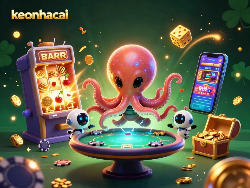 Engage in stellar gaming action with keonhacai's alien-themed poker and slots spectacle.