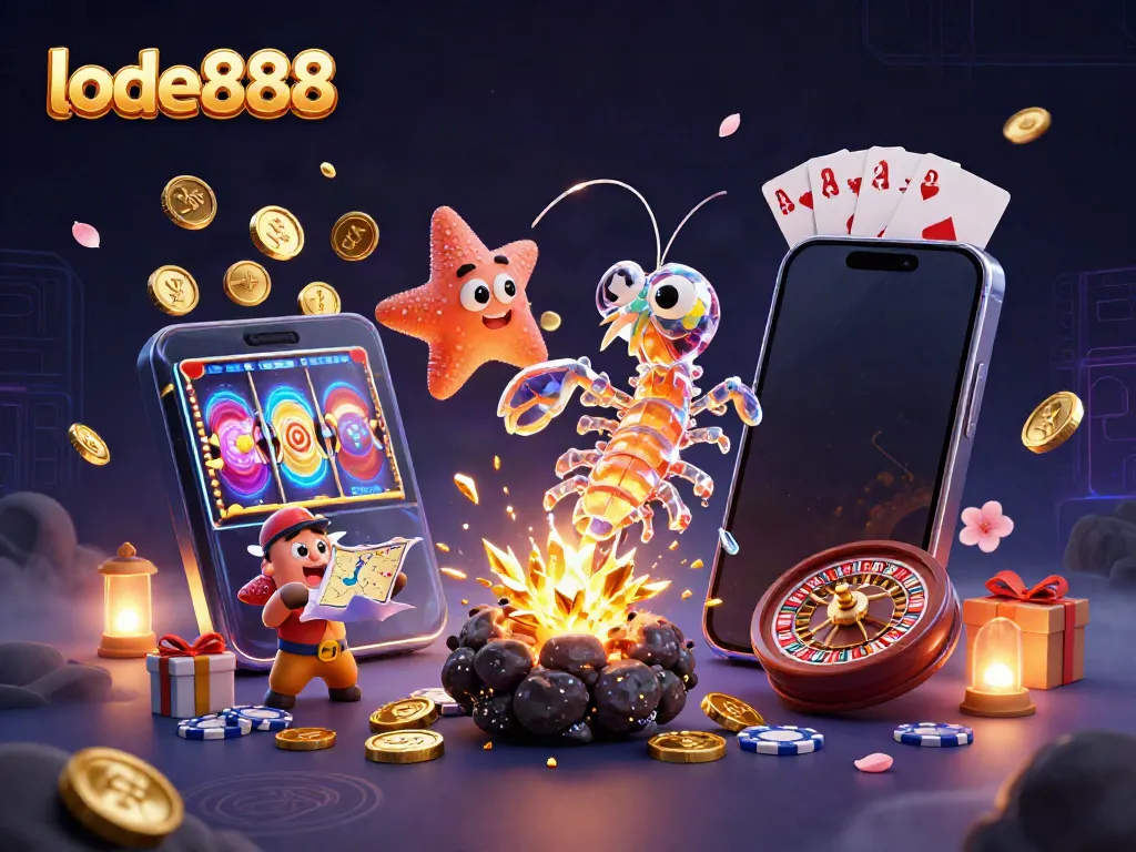 Join the action with lode888 as the galactic mantis shrimp battles asteroids amidst colorful casino games.