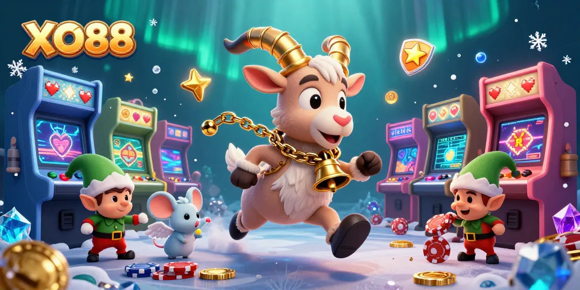 Experience the thrilling adventure at XO88 Casino with festive characters and vibrant game elements.