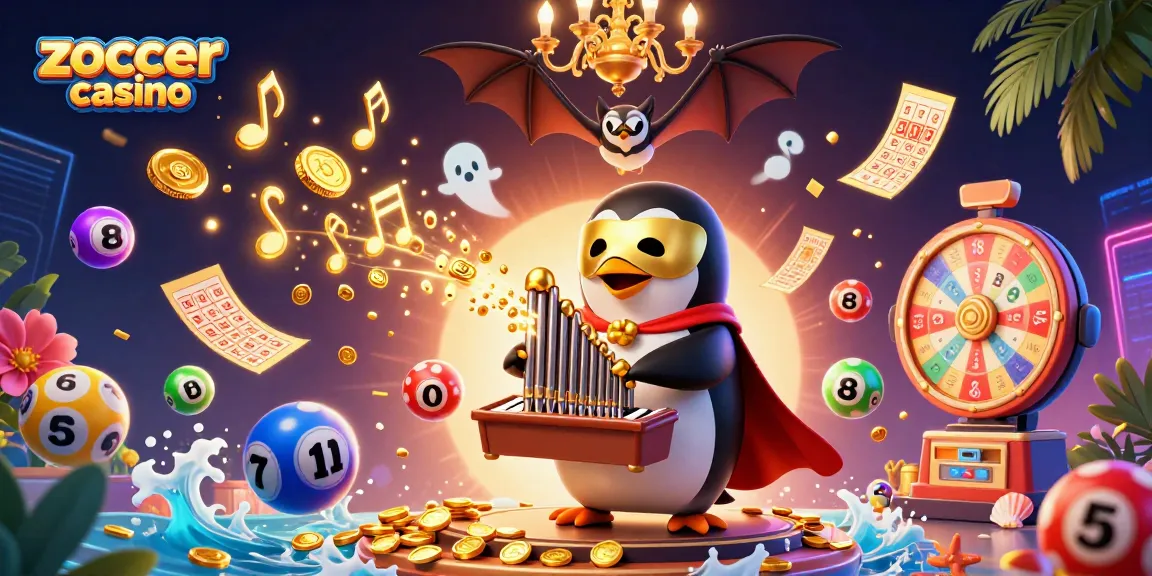 Spin and win at Zoccer Casino with vibrant games in a captivating 3D scene of luck and excitement.