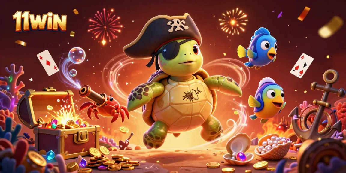 Experience thrilling gaming adventures at 11WIN with underwater treasure and vibrant casino elements.