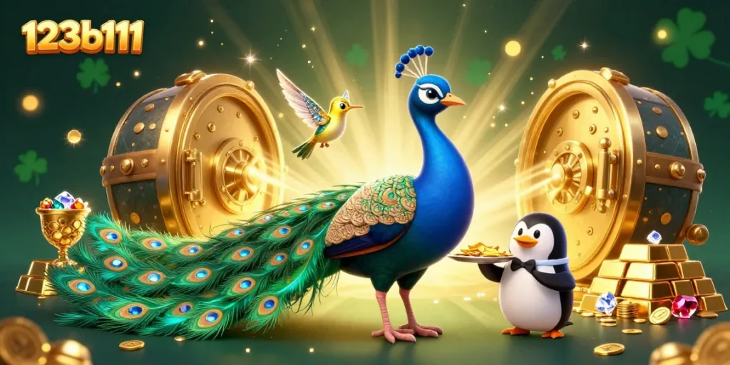 Experience thrilling wins at 123b111 with vibrant 3D casino scene full of treasures and excitement.